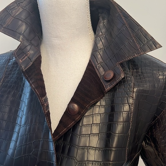 Jackets & Blazers - REAL CROC LEATHER JACKET CUSTOM MADE Size Small